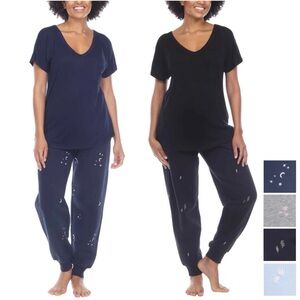 NWT Honeydew Pc Pajama Cotton Blend Embroidered Top and Pants Lounge Set